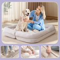 thumbnail image 7 of Double Lazy Sofa, Bean Bag Bed, Floor Couch for Adult, Floor Chair with Back Support. (White), 7 of 7