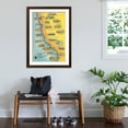 thumbnail image 3 of Art.com Map of the Missions, California Art Print, Brown Frame Wall Art, 32" x 44", 3 of 5