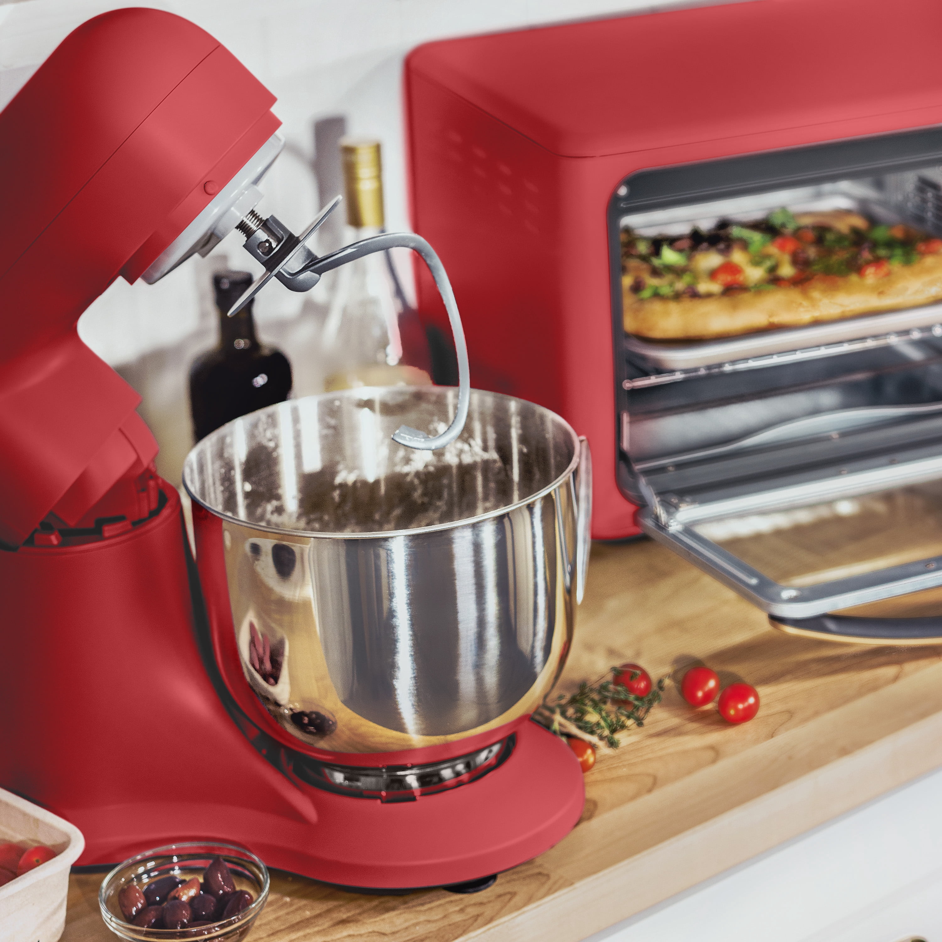 Beautiful 5.3 QT Stand Mixer, Tomato Red