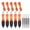 Orange, variant on SEIWEI 5 Set Wide Body Ballpoint Pens Heavy Weighted Fat Pens with Extra Black Ink Refills and Lanyard (Black)