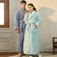 thumbnail image 4 of Robes For Men Mens Robes For Summer Robes Mens Thickened, Couple, Autumn/Winter, Plus Size Bath Blue Bathrobe, 4 of 6