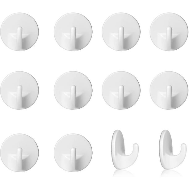 12 ganchos de plastico autoadhesivos ganchos adhesivos blancos Funvce para pared extraible kaili Sencillez Walmart en linea