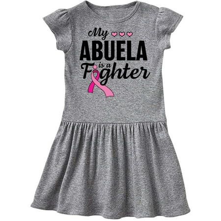

Inktastic Breast Cancer Awareness My Abuela is a Fighter Gift Toddler Girl Dress