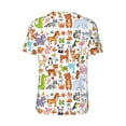 thumbnail image 4 of Easygdp Animal Cartoon Style Men's Muscle T-Shirt Men's Baseball Short Sleeves, for Gym Workout Athletic with Button - Medium, 4 of 9