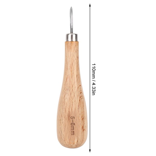 Leather Awl, Convenient to Store Comfortable Lightweight Leather Punch, for DIY Leather Craft Leather Craft Works Crafts Making 3mm,4mm,5-6mm,Bending Tip
