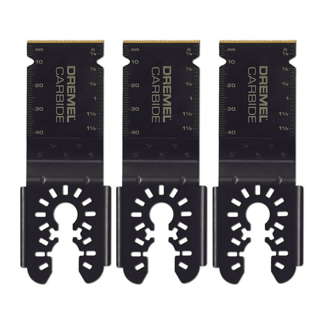 Cuchilla universal de carburo para corte empotrado, paquete de 3 unidades, Dremel, 4,1 cm