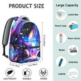 thumbnail image 6 of Nebula Cosmic Space Students Backpack Galaxy Celestial Outer Space Design, Comfortable and Adjustable Strap School Bag for Students, 6 of 6