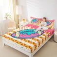 thumbnail image 3 of Erosebridal Football Ice Crem Drip Queen Sheet Sets, Waffle American Flag Bed Set, 1 Flat Sheet, 1 Fitted Sheet and 2 Pillowcases, 3 of 5
