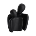thumbnail image 2 of Escultura Adorno de personaje abstracto, esculturas de parejas, coleccionables románticas apasionadas de cerámica para decoración de , Negro, 2 of 9
