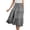 Black, variant on CAIXIA White Maxi Skirts for Women Ruffle Hem Solid Color Lightweight Women's Flowy Handkerchief Hemline Midi Skirt