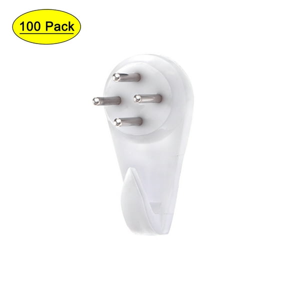 Uxcell 13lbs Hardwall Hanger Wall Non-mark Photo Frame Hooks 100Pack