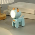 thumbnail image 4 of Lámparas De Plástico Lámpara de noche con diseño de ciervo, recargable por USB, LED azul, minilámpara para escritorio y decoración (1 unidad) JASKFLY, 4 of 9