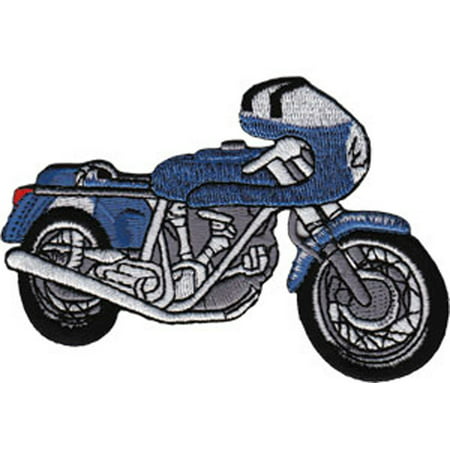 Patch - Automoblies - Blue Cafe Racer Iron On Gifts New Licensed