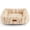 Cream, variant on Modern Threads Ribbed Plush Two-Tone Cuddler Dog Bed, Ultra-Soft Faux Rabbit Fur, Supportive Bolstered Sides, Removable Washable Cover, Bed for Small to Medium Dogs, Silver, (24"L x 20"W x 8"H)