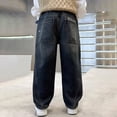 thumbnail image 6 of RUTAYY Toddler Boys Wide Leg Jeans Loose Fit Denim Vintage Trousers Casual Jeans Streetwear Pants Classic Pants, 6 of 9