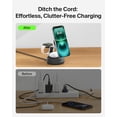 thumbnail image 5 of Belkin MagSafe Charger Compatible, 3-in-1 Qi2 Wireless Charging Dock 25W, Adjustable Wireless Charger for iPhone 17, Apple Watch, AirPods, Desktop Phone Stand w/ 45W Adapter - Charcoal, 5 of 10