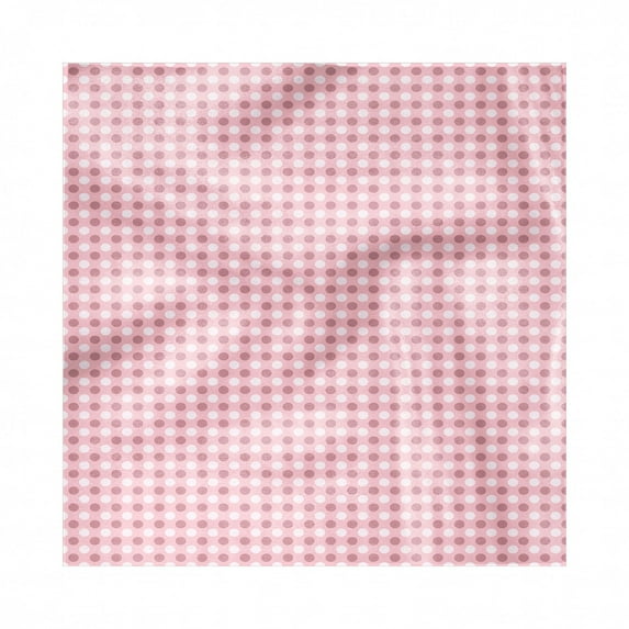Pink Polka Dots Decorative Napkins Set of 4, Symmetric Abstract Rounds Monochrome Inspired Design, Silky Satin Fabric for Brunch Dinner Party, 18", Pale Pink Dried Rose, by Ambesonne