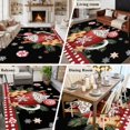 thumbnail image 5 of Black Christmas Area Rugs 5'x7', Washable Small Throw Rugs for Laundry Room Playroom, Ice Cream Snowflakes Pine Needles Check Indoor Outdoor Rug Non-Slip Low Pile Carpet Runner Reversible Floor Mats, 5 of 8