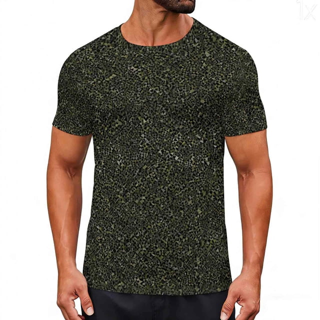 Sea la Camisa Ligera Unisex Camuflaje Impreso Manga Corta Tops Deportes Casuales Cuello Redondo Blusa para Hombres Mujeres
