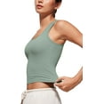 thumbnail image 3 of Softembrace Casual Tops for Women Soft Double Lined Scoop Neck Crop Sleeveless Shirts Basic Going Out Tanks, 3 of 5