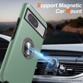 thumbnail image 4 of KOMI for Google Pixel 8 Case, Slim Fit Case for Pixel 8 with Ring Holder Kickstand [Military Grade Drop Tested] [TPU+PC] Dual Layer Shockproof Protective Phone Case for Google Pixel 8, Alpine Green, 4 of 5
