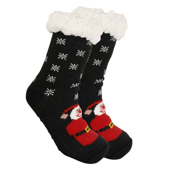Sale 2025 UHGANN Under $10 Christmas Fuzzy Socks for Women Girls Gifts Cute Fun Cozy Fluffy Winter Warm Slipper Xmas Holiday Socks
