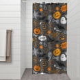 thumbnail image 2 of Halloween Ghost Pumpkin Pattern Shower Curtain 36"x72" ,Bathroom Decorative Shower Curtains Set with 12 Hooks,Modern Waterproof Washable Shower Curtain, 2 of 6