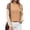 Khaki, variant on Long Sleeve Shirts for Women Color Block Trendy Clothes Textured Crew Neck Dressy Blouses Fall Casual Tops