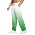 thumbnail image 5 of Men's Heavyweight Fleece Cargo Sweatpants Fluorescent Green M, 5 of 6