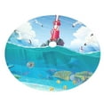 thumbnail image 3 of Kll 30" Christmas Tree Skirt Lighthouse Sea Port Xmas Tree Skirts Mat For New Year Xmas Holiday Party Indoor Outdoor Home Decoration, 3 of 9