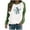 Green#halloween tshirt womens, variant on Halloween Tshirt Women Raglan Long Sleeve Crewneck Sweatshirt Funny Ghost Print Tops Vintgae Festival Clothes Gift Green,S