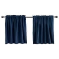 thumbnail image 1 of Cortinas de nivel de 52.0 x 18.0 in de largo para oscurecer la habitación, niveles de cocina, baño, cortina corta de triple tejido, pequeñas cortinas de café, juego de tratamiento de media ventana, 2, 1 of 6