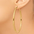 thumbnail image 3 of Real 14kt Yellow Gold Polished Hoop Earring; for Adults and Teens; for Women and Men, 3 of 4