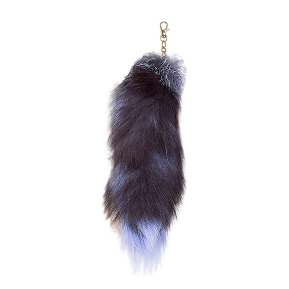 3D Cute Tail Keychain Pendant Women Key Ring Holder Pompoms Key Chains Fashionable Hairy Tail Animal Tail Keychain Tails For Handbag Accessory