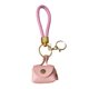 thumbnail image 4 of Mini llavero de monedero con forma de bola de masa hervida, con cierre de seguridad, correa de muñeca desmontable, de piel sintética, resistente al agua, compacto, para bolso., 4 of 8