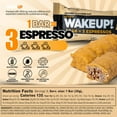 thumbnail image 3 of WAKE UP! Caramel Caffeinated Protein Bars – Proprietary Blend with 350mg Natural Caffeine (1 Bar = 3 Espressos) – Gluten-Free, Vegetarian, Kosher – Energy Snack for Focus & Clarity – 6 Pack, 3 of 7