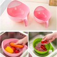thumbnail image 3 of Rice Washer Quinoa Strainer Cleaning Veggie Fruit Kitchen Tools with Handle Newest, Green, 3 of 7
