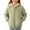 Light Green, variant on Girls Fleece Lined Sherpa Lining Hooded Puffer Jacket Winter Coats Waterproof Quilted Hooded Jackets Teen Kids Padded Warm Zip up Outwear