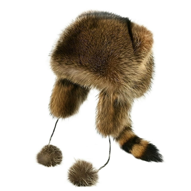 Ruiboury Winter Cap With Little Raccoon Ears Comfortable And Warm Durable Reliable Little Raccoon Ear Cap Children's