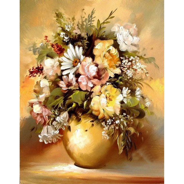 Pintura de diamante (DB3055) Flor 5D DIY Kit de bordado cuadrado Craft (B890) 45x60cm Hugtrwg Para estrenar