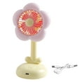 thumbnail image 1 of BotaniNest Personal Handheld Fan Desktop Mini USB Rechargeable Fan With LED Light Cute Flower Shaped Small Fan Adjustable 2 Speed Low Noise Personal Held Fans For Outdoor Travel Camping, 1 of 3