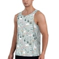 thumbnail image 2 of Xecao Goose and Doodle Flowers Men's Tank Top Workout Quick Dry Sleeveless Gym Jogging Muscle Shirts Summer Swim Beach Tops, 2 of 9