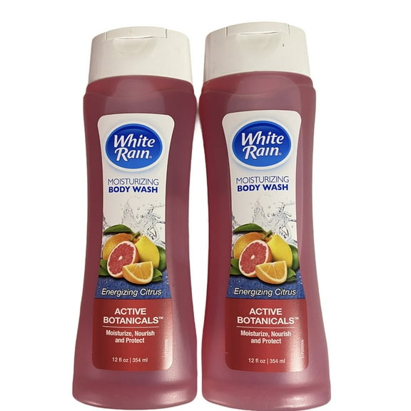 White Rain Active Botanicals Moisturizing Body Wash, Energizing Citrus, 12 fl oz (2 pack)