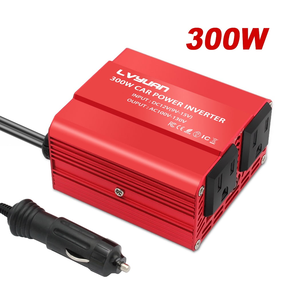 Lvyuan 1500W inversor de potencia de 12V a 240V Convertidor de coche de CA con 3.1A 4 USB 2 AC 