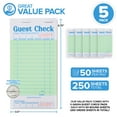thumbnail image 3 of Stock Your Home Green Guest Check Books for Servers, 5 Pack, 3 of 7