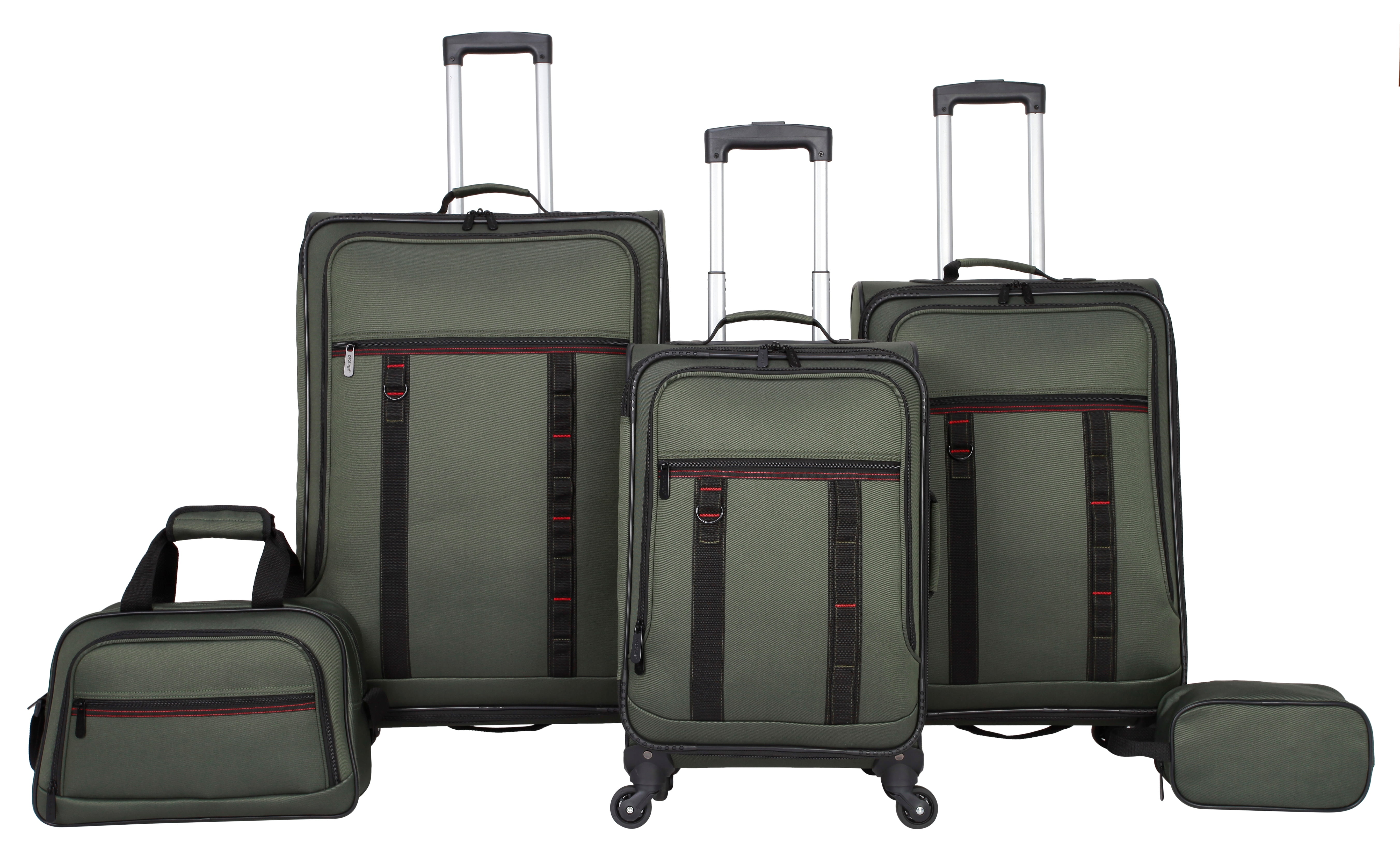 Protege 5-Piece Softside Spinner Luggage Set, Black - Walmart.com