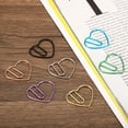 thumbnail image 5 of Unique Bargains 1 Paper Clip Heart-Shaped Cute Decorative Fun Clips Bookmarks 1.1 Inch Rose Gold, Pack of 100, 5 of 5