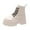 Beige Lace Up Ankle Boots, variant on hopeusnice Women's Platform Boots Lace Up Ankle Boots Chunky Heel Boots Black Comfortable Stylish Winter Fall Shoes Outdoor Walking Boots Beige 36