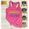 thumbnail image 2 of S4E Women's Love is Love Rainbow Gay Pride Racerback Slim Fit XX-Large Fuchsia, 2 of 4