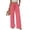 Hot Pink, variant on hoksml Women's Wide Leg Striped Pants Drawstring Elastic Waist Loose Lounge Trousers with Pockets for Vacation and Daily Casual